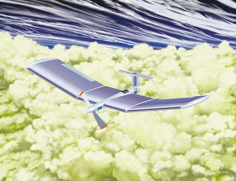 La rappresentazione dell'idea di un aereo a energia solare venusiano di Landis. Immagine: NASA